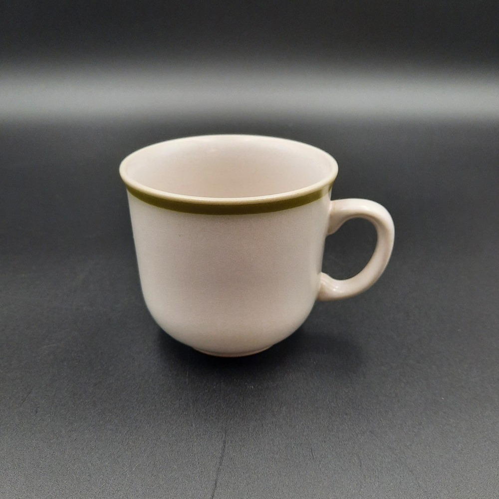 Vintage Harvest Collection Stoneware Teacup – Green‎ Rim, Japan